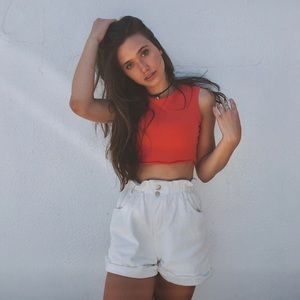 NWT PRINCESS POLLY 🌈 white paperbag shorts